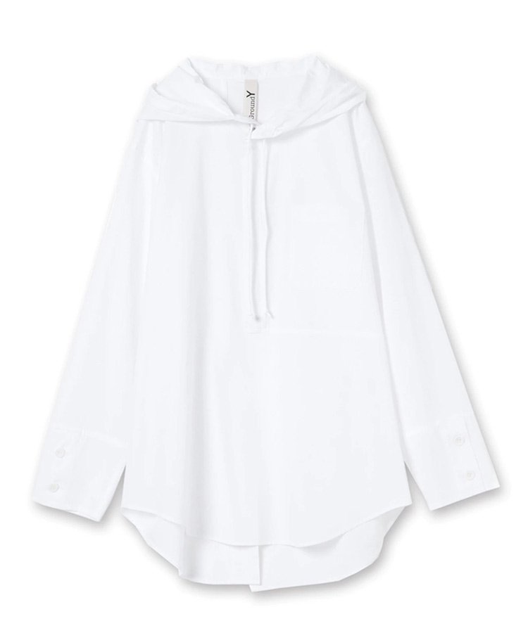 100/2 cotton broad Hoodie big shirt / ۥ磻 [GE-B06-001-1-01]