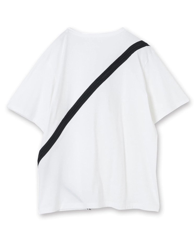 30/cotton jersey Diagonal zipper short sleeves T / ۥ磻 [GE-T25-040-1-01]
