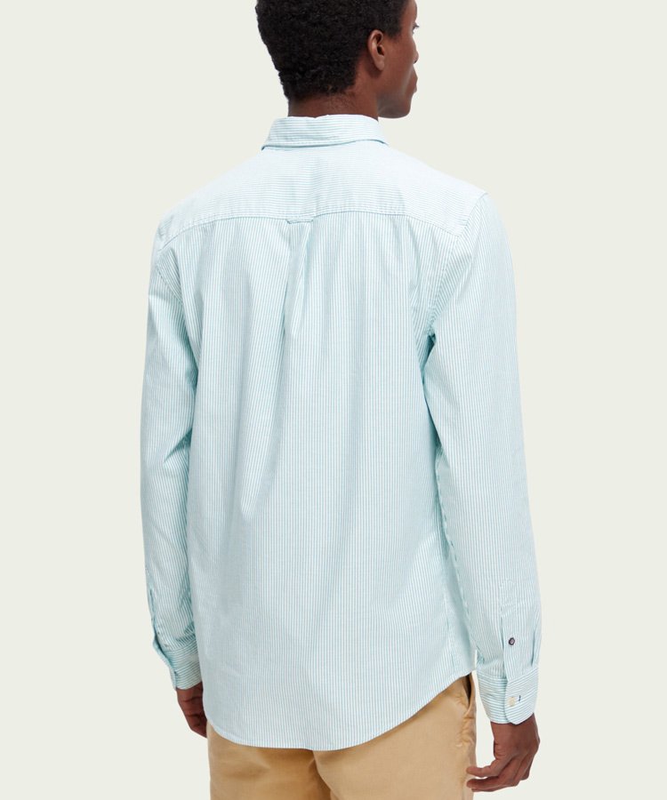 Regular-fit organic cotton Oxford shirt / ライトグリーン [282-61428]