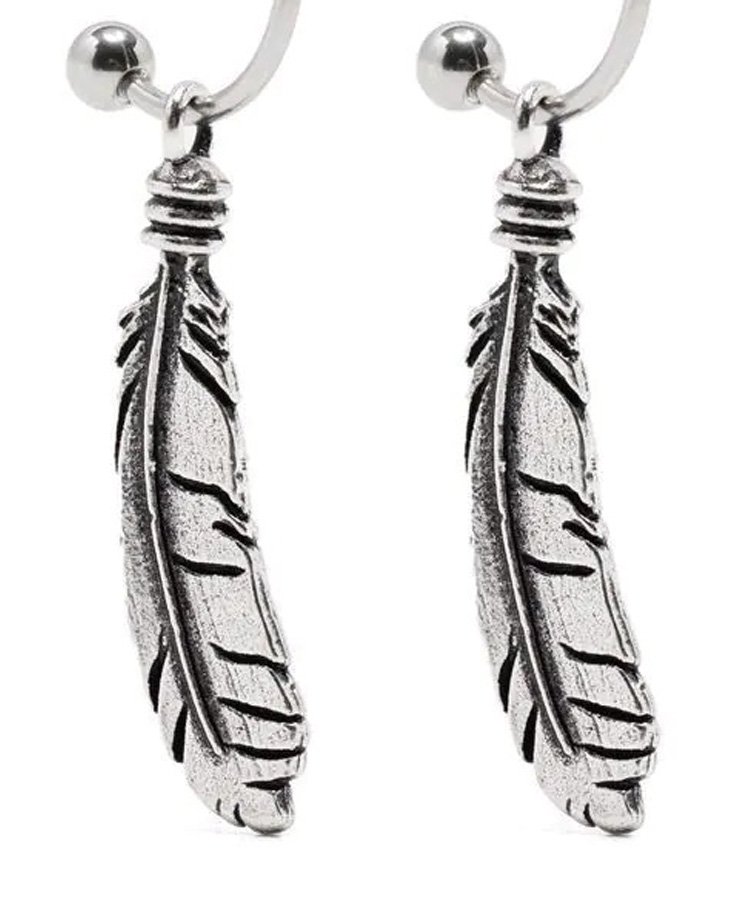 <img class='new_mark_img1' src='https://img.shop-pro.jp/img/new/icons5.gif' style='border:none;display:inline;margin:0px;padding:0px;width:auto;' />FEATHER PIERCING EARRINGS / シルバー [CMOF22-267]