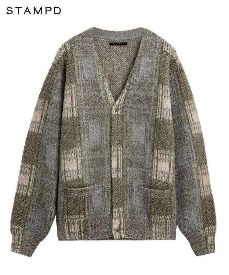 STAMPD】PLAID CARDIGAN-