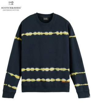Tie-dye felpa crewneck sweatshirt / ネイビー [292-63806]