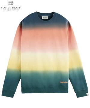 Tie-dye felpa crewneck sweatshirt / ピンク×イエロー [292-63806]