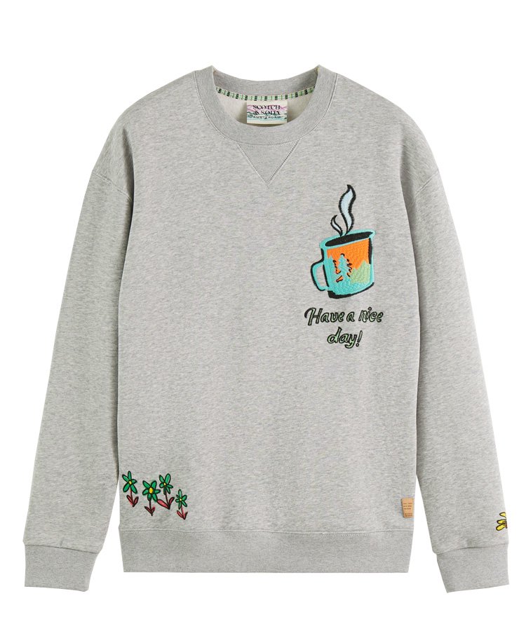 Embroidered crewneck felpa sweatshirt / 졼 [282-63802]