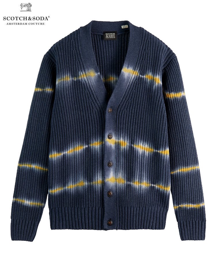 SCOTCH & SODA 2022'AW COLLECTION 「Tie-dye rib knit cardigan」