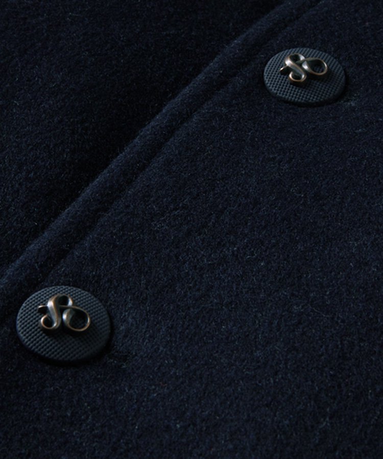<img class='new_mark_img1' src='https://img.shop-pro.jp/img/new/icons5.gif' style='border:none;display:inline;margin:0px;padding:0px;width:auto;' />Classic wool-blend double-breasted coat / ネイビー [282-61103]