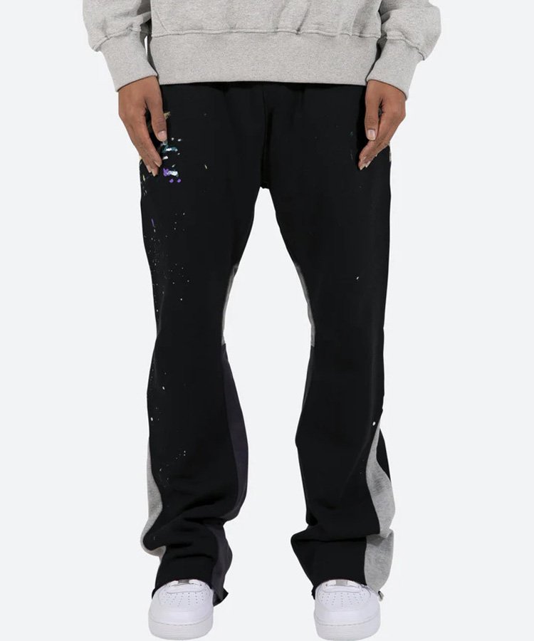 <img class='new_mark_img1' src='https://img.shop-pro.jp/img/new/icons5.gif' style='border:none;display:inline;margin:0px;padding:0px;width:auto;' />CONTRAST BOOTCUT SWATPANTS / ブラック
