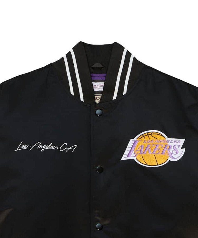 NBA Team Origins Varsity Satin Jacket : Los Angeles Lakers / ֥åߥۥ磻 [OJBF4854-LALYYPPPBKWH]