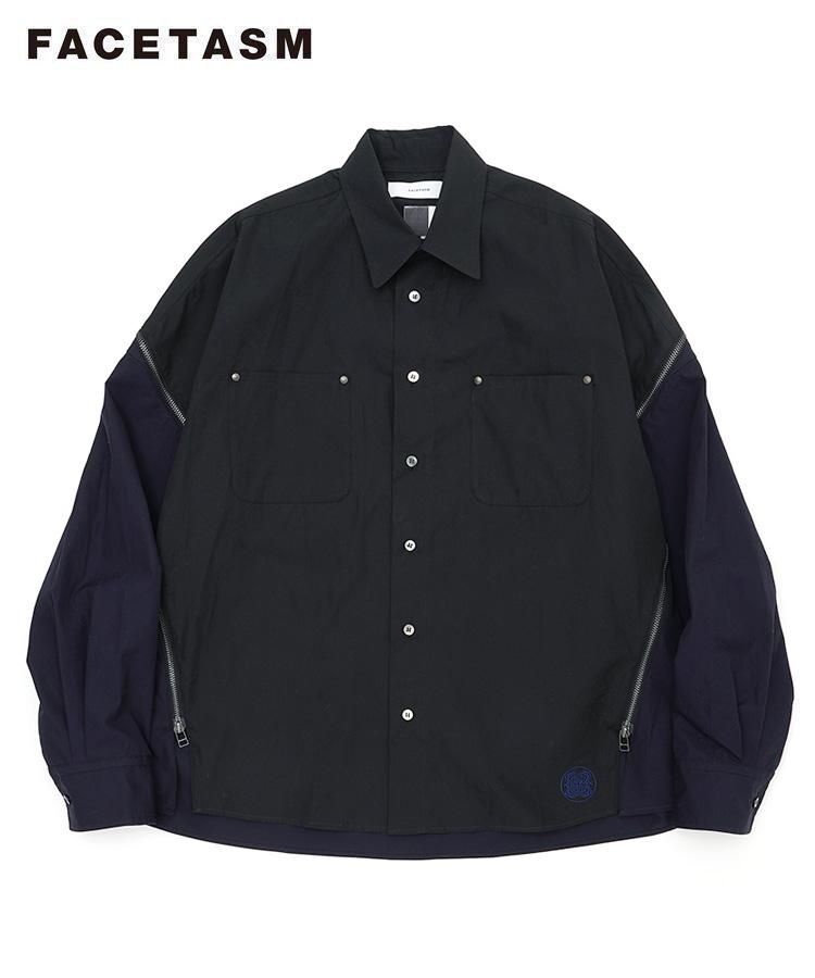 23ssFACETASM /ファセッタズムZIPPED PLAIN SHIRT