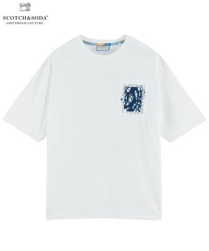 Loose fit artwork T-shirt / ホワイト [282-74425]