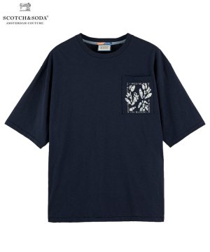 Loose fit artwork T-shirt / ネイビー [282-74425]
