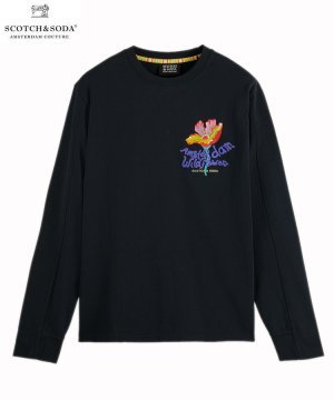 Organic cotton long-sleeved T-shirt / ブラック [292-73401]