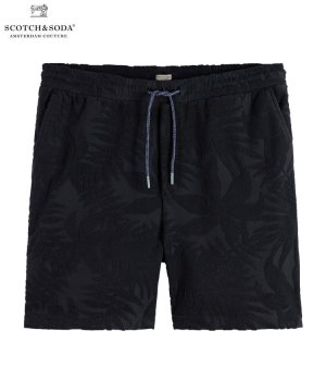 Printed jacquard shorts / ネイビー [292-72518]