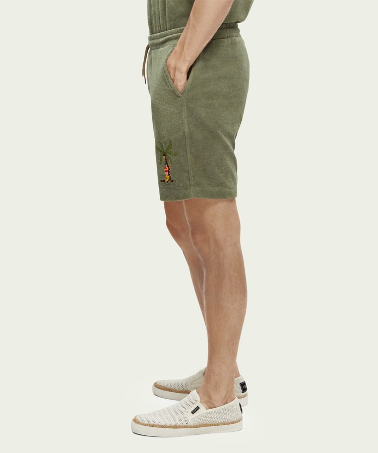 Embroidered towelling Bermuda shorts / ߡ [292-72517]
