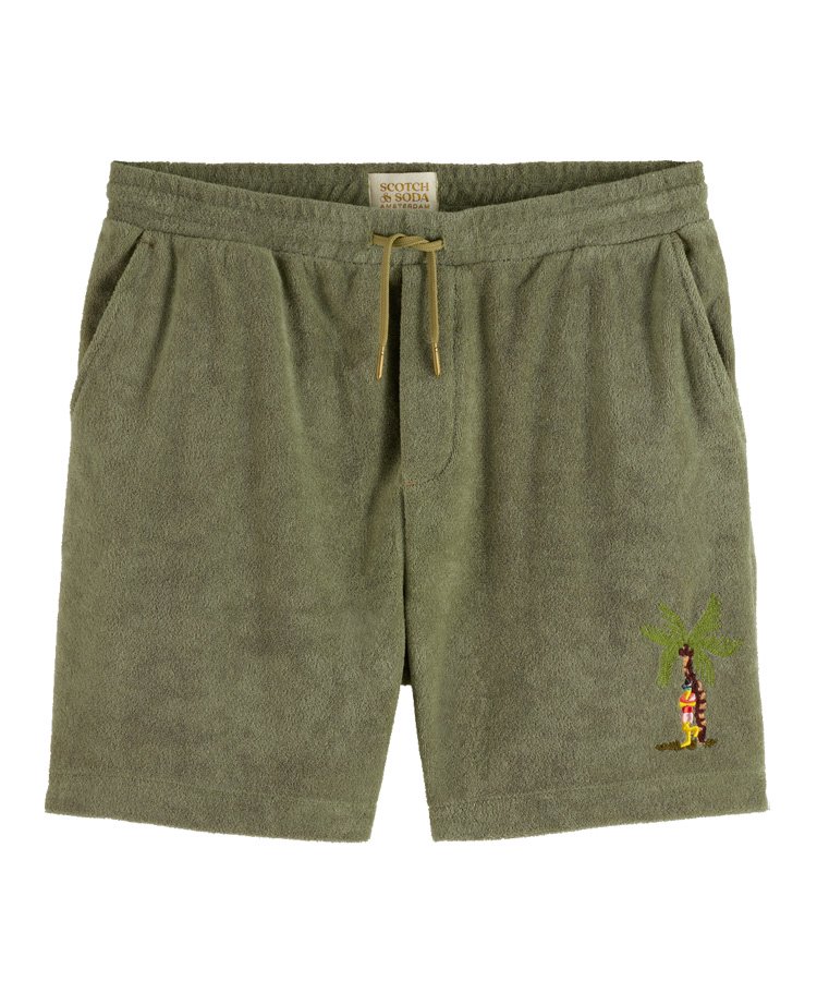 Embroidered towelling Bermuda shorts / ߡ [292-72517]