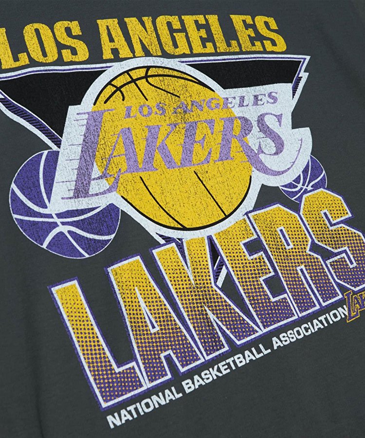 NBA Vintage Cracked Tee LAKERS / 㥳 [BMTRTC22011-LALCHAR]