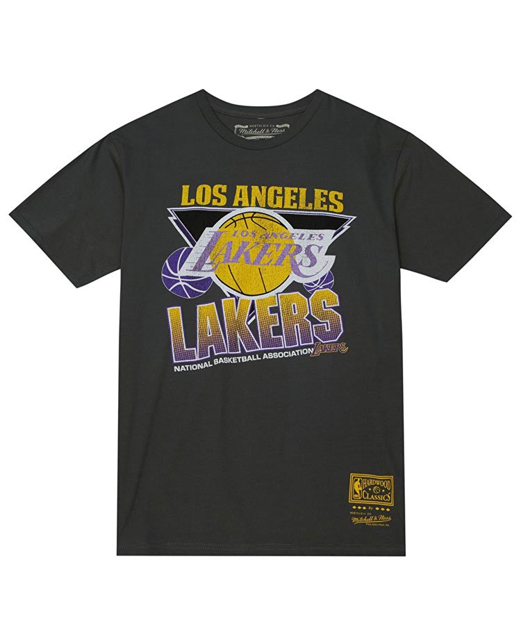 NBA Vintage Cracked Tee LAKERS / 㥳 [BMTRTC22011-LALCHAR]