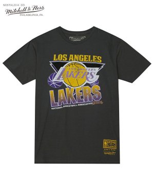 NBA Vintage Cracked Tee LAKERS / チャコール [BMTRTC22011-LALCHAR]