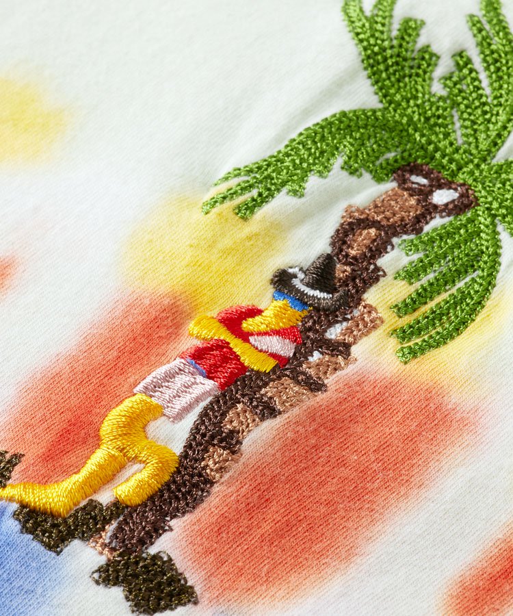 Embroidered artwork tie-dye T-shirt / ߥȥ [292-74426]
