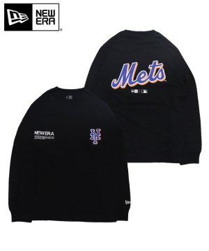 長袖 コットン Tシャツ MLB Apparel ニューヨーク・メッツ レギュラーフィット / ブラック [13755421]