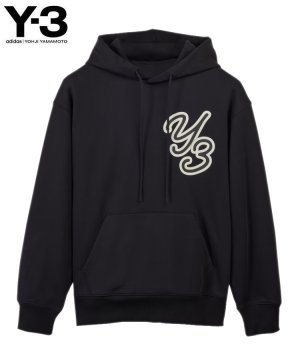 <img class='new_mark_img1' src='https://img.shop-pro.jp/img/new/icons5.gif' style='border:none;display:inline;margin:0px;padding:0px;width:auto;' />Y-3 GRAPHIC LOGO HOODIE / ブラック [IT7523]