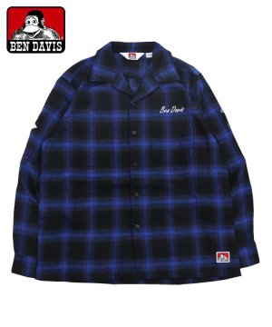 <img class='new_mark_img1' src='https://img.shop-pro.jp/img/new/icons5.gif' style='border:none;display:inline;margin:0px;padding:0px;width:auto;' />STICHED PLAID SHIRT (チェック 刺繍 長袖 シャツ) / ブルー [T-23780024-63]