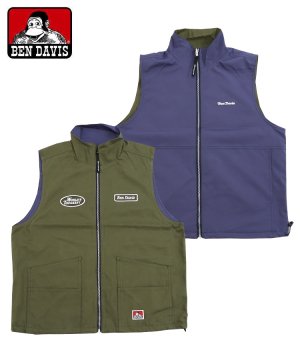 <img class='new_mark_img1' src='https://img.shop-pro.jp/img/new/icons5.gif' style='border:none;display:inline;margin:0px;padding:0px;width:auto;' />REVERSIBLE STAND COLLAR VEST (リバーシブル スタンドカラー ワッペン ベスト) / カーキ [T-23580042-31]