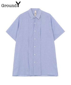 <img class='new_mark_img1' src='https://img.shop-pro.jp/img/new/icons5.gif' style='border:none;display:inline;margin:0px;padding:0px;width:auto;' />COTTON STRIPE UNFIXED FRONT SHIRT / ֥롼 [GS-B07-007-1-03]