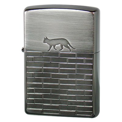 その場で名前入れ無料！猫CATネコ ZIPPO ジッポー 2BN-CATW ペアでも