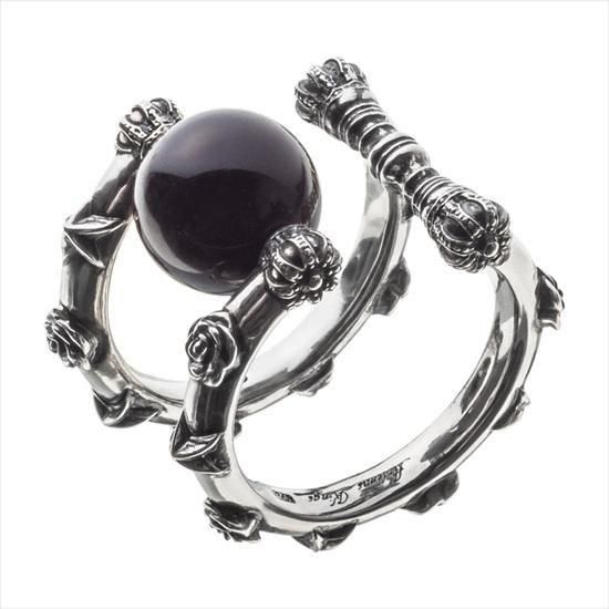 <img class='new_mark_img1' src='https://img.shop-pro.jp/img/new/icons15.gif' style='border:none;display:inline;margin:0px;padding:0px;width:auto;' />オニキスローズスターイヤーカフ AKE0130 片耳用 Onyx Rose Star Ear Cuff (Single) シルバーアクセサリー Silver jewelry