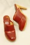 70'S LEATHERHIGH HEEL SABOT (R.BRN)