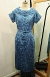 <img class='new_mark_img1' src='https://img.shop-pro.jp/img/new/icons43.gif' style='border:none;display:inline;margin:0px;padding:0px;width:auto;' />50'S ROLL COLLAR FRENCH SLEEVE FLOWER PRINT DRESS WITH BELT (H.BLE/PNK/GRN/MINT)