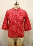 <img class='new_mark_img1' src='https://img.shop-pro.jp/img/new/icons43.gif' style='border:none;display:inline;margin:0px;padding:0px;width:auto;' />60'S BANDANA PRINTED ROLL SLEEVE SHIRTS (RED/BLK/WHT)