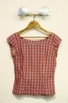 <img class='new_mark_img1' src='https://img.shop-pro.jp/img/new/icons43.gif' style='border:none;display:inline;margin:0px;padding:0px;width:auto;' />50'S CHECK COTTON NEP FRENCH SLEEVE TOPS (PNK/BLK/WHT)