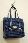 <img class='new_mark_img1' src='https://img.shop-pro.jp/img/new/icons43.gif' style='border:none;display:inline;margin:0px;padding:0px;width:auto;' />60'S RAFFIA FAKE LEATHER HANDBAG (NVY)