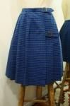 <img class='new_mark_img1' src='https://img.shop-pro.jp/img/new/icons43.gif' style='border:none;display:inline;margin:0px;padding:0px;width:auto;' />50'S60'S CHECK PLEATED WRAP SKIRT (BLE/BLK)