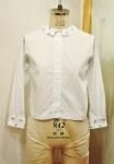 <img class='new_mark_img1' src='https://img.shop-pro.jp/img/new/icons43.gif' style='border:none;display:inline;margin:0px;padding:0px;width:auto;' />60'S FLOWER EMBROIDERED DOUBLE CUFF COTTON SHIRTS (WHT/BLE)