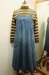 <img class='new_mark_img1' src='https://img.shop-pro.jp/img/new/icons43.gif' style='border:none;display:inline;margin:0px;padding:0px;width:auto;' />70'S MIZZ LIZZ SHOULDER STRAP DENIM DRESS (W.BLE)