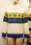 <img class='new_mark_img1' src='https://img.shop-pro.jp/img/new/icons43.gif' style='border:none;display:inline;margin:0px;padding:0px;width:auto;' />70'S TURTLENECK SNOWFLAKE BORDER SWEATER (O.WHT/BLE/GRN/BRN/MSTD)