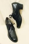 DEAD STOCK 40'S PUNCHING LEATHER OXFORD SHOES (NVY)