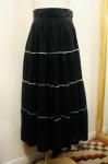 <img class='new_mark_img1' src='https://img.shop-pro.jp/img/new/icons43.gif' style='border:none;display:inline;margin:0px;padding:0px;width:auto;' />50'S COTTON TIERED LONG SKIRT (BLK)