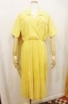 <img class='new_mark_img1' src='https://img.shop-pro.jp/img/new/icons43.gif' style='border:none;display:inline;margin:0px;padding:0px;width:auto;' />80'S OPEN COLLAR STRIPE SHORT SLEEVE DRESS (YLW/WHT)