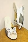 80'S ONEX BUTTERFLY MESH WEDGE SANDAL (WHT/SLV/BLK)