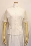 <img class='new_mark_img1' src='https://img.shop-pro.jp/img/new/icons43.gif' style='border:none;display:inline;margin:0px;padding:0px;width:auto;' />50'S STAND COLLAR V-NECK SHEER BLOUSE (O.WHT)