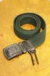 <img class='new_mark_img1' src='https://img.shop-pro.jp/img/new/icons43.gif' style='border:none;display:inline;margin:0px;padding:0px;width:auto;' />VINTAGE GIRL SCOUT SLIDE BUCKLE BELT WITH SNAP HOOKS (GRN)