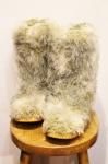 70'S PENNEYS FAKE FUR ESKIMO BOOTS (GRY/W.BEIGE)