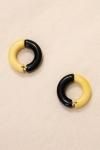 <img class='new_mark_img1' src='https://img.shop-pro.jp/img/new/icons43.gif' style='border:none;display:inline;margin:0px;padding:0px;width:auto;' />VINTAGE BAKELITE BI-COLOR HOOP EARRINGS (YLW/BLK)