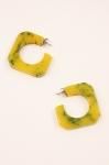 <img class='new_mark_img1' src='https://img.shop-pro.jp/img/new/icons43.gif' style='border:none;display:inline;margin:0px;padding:0px;width:auto;' />VINTAGE BAKELITE SQUARE HOOP PIERCED EARRINGS (YLW/GRN)