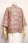 <img class='new_mark_img1' src='https://img.shop-pro.jp/img/new/icons43.gif' style='border:none;display:inline;margin:0px;padding:0px;width:auto;' />60'S BATIK PRINT MAO COLLAR 3/4 SLEEVE JACKET (RED/GRN/PPL)
