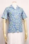 <img class='new_mark_img1' src='https://img.shop-pro.jp/img/new/icons43.gif' style='border:none;display:inline;margin:0px;padding:0px;width:auto;' />DEAD STOCK 60'S PAISLEY & FLOWER PRINTED ROLL SLEEVE SHIRTS (BLE/GRN/PPL)